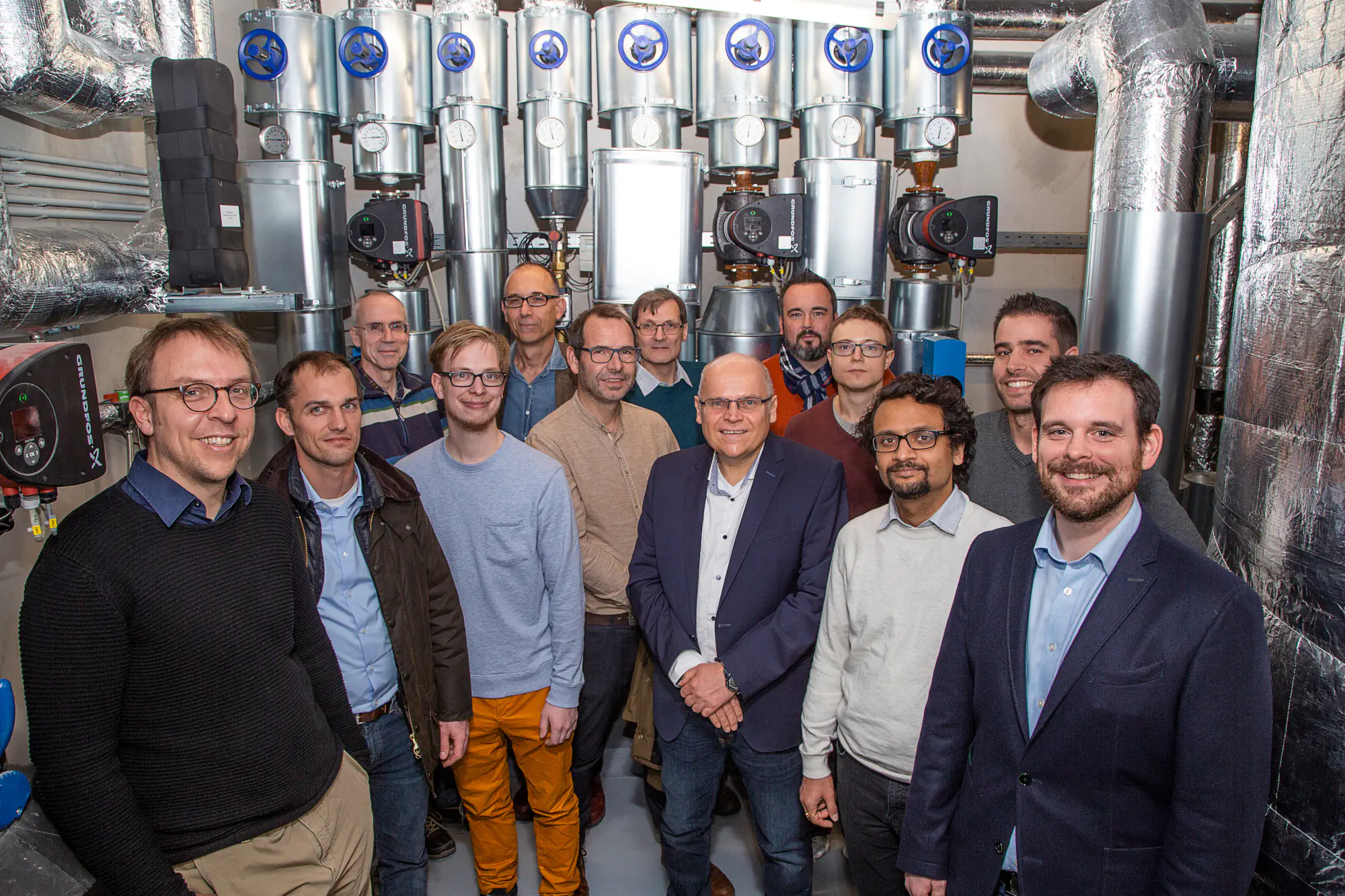 Gruppenfoto der RAUSCH Technology GmbH aus Würzburg zum Projektstart KINERGY